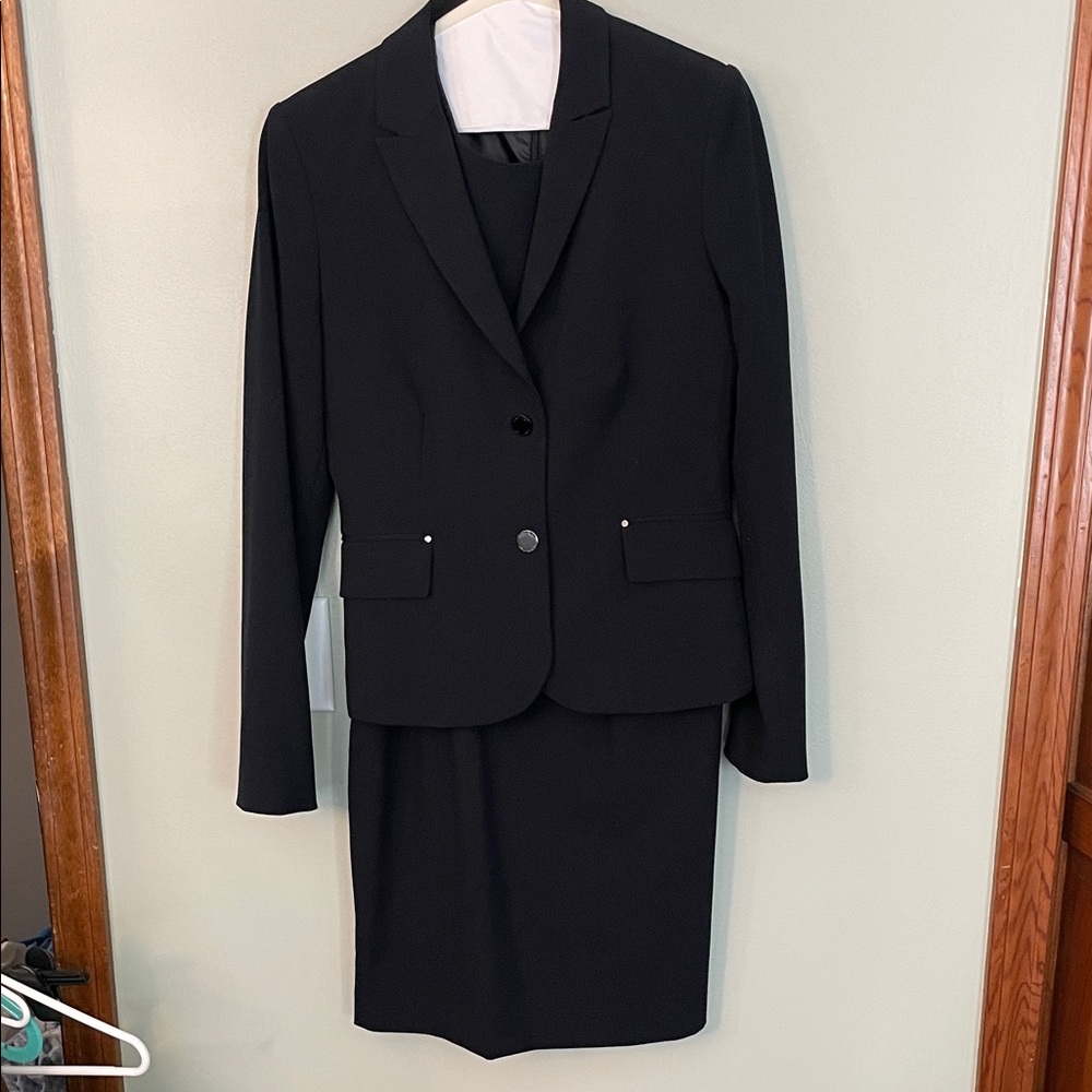 Calvin Klein navy Women's sheath dress  Suit Two-Piece